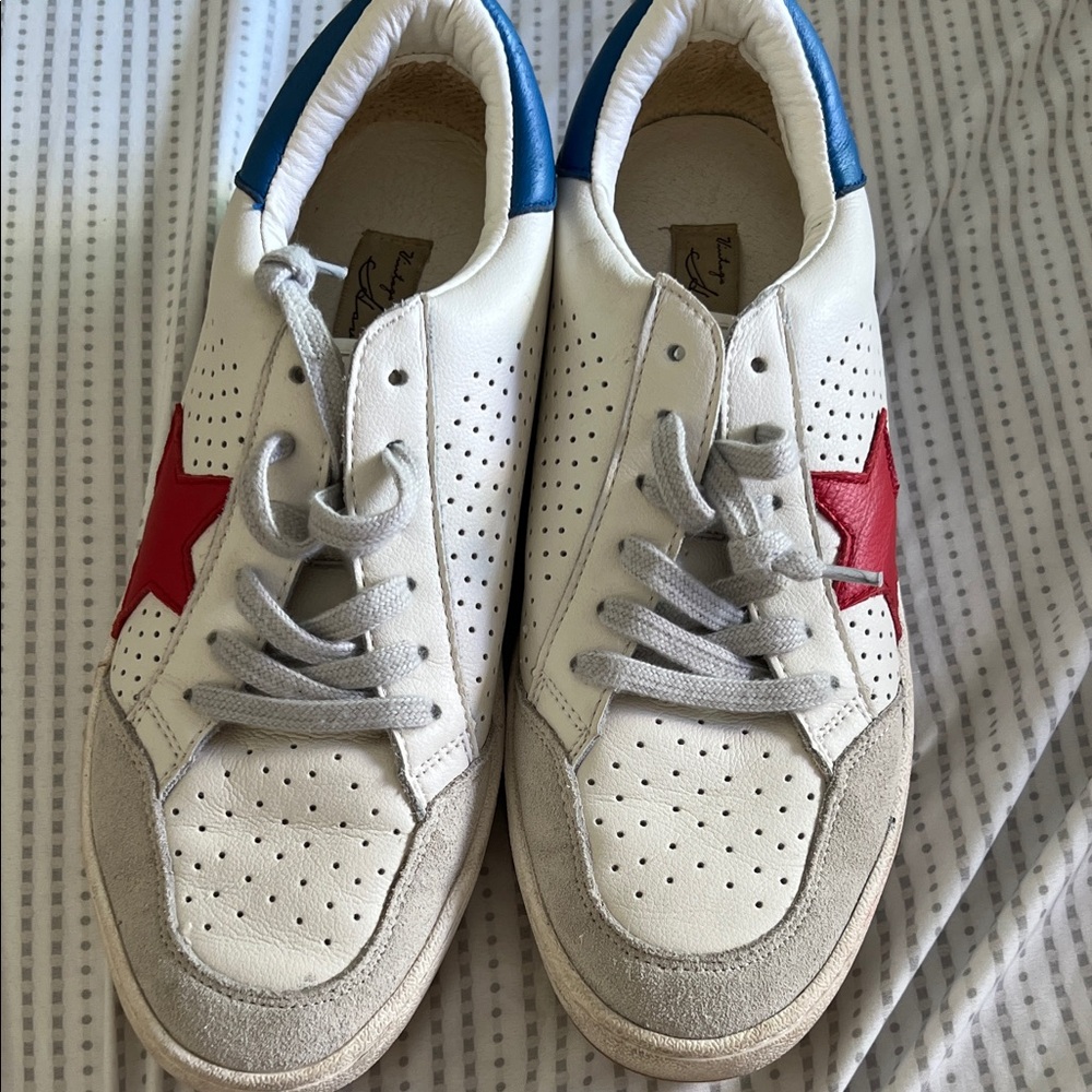 Vintage Havana White and Red Sneakers